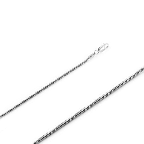 14K 2.5mm White Gold Snake Necklace