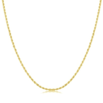 10K 1mm Yellow Gold Rope Necklace